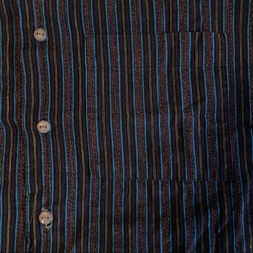 UFO Woven Striped Long-sleeved Shirt - Picture 6 of 6